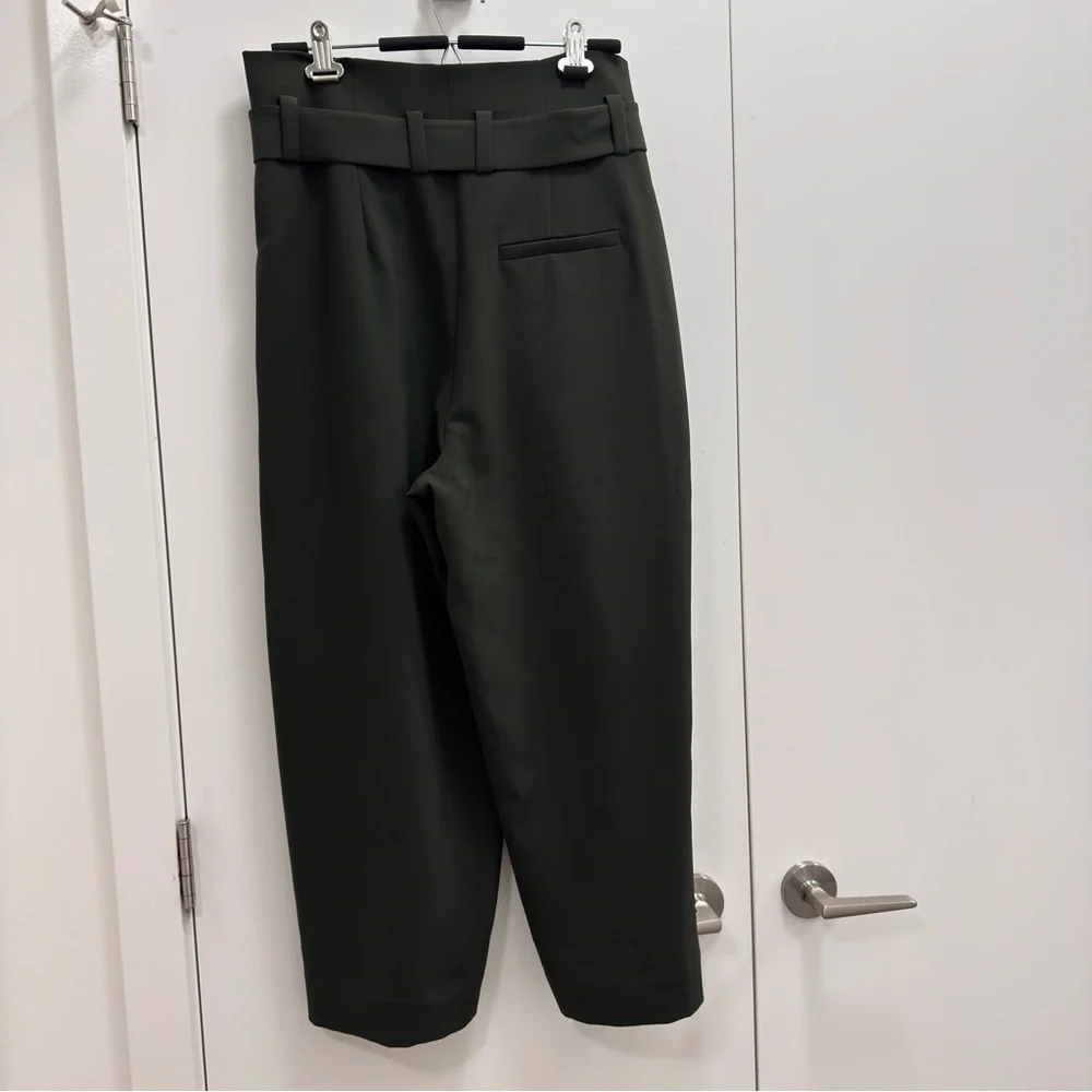 COS relaxing fit High-Waisted wide-Leg  cropped women’s trouser size L - Picture 6 of 14